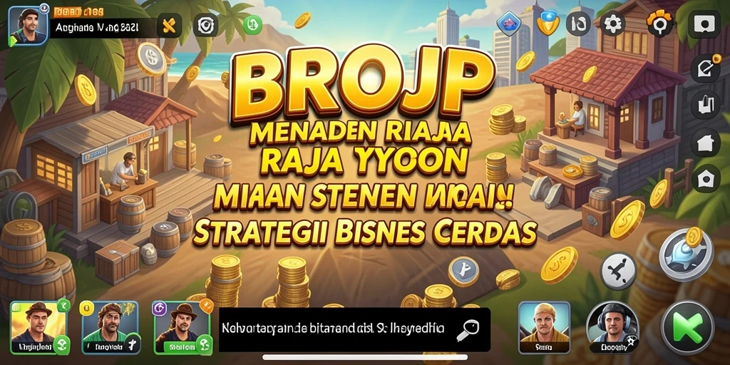 Screenshot gameplay BROJP menampilkan pengelolaan bisnis yang seru.