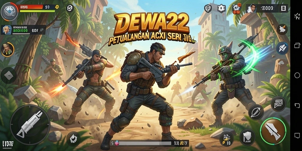 Tampilan menarik dari gameplay aksi yang mendebarkan di DEWA22.
