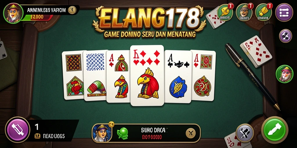 Gameplay seru ELANG178 dalam permainan Domino.