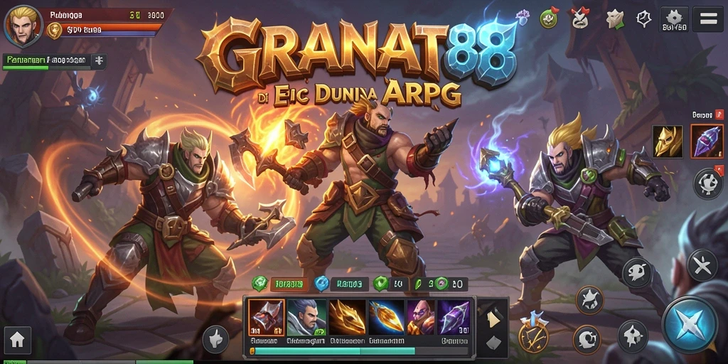 Tampilan gameplay <strong>GRANAT88</strong> dengan grafik yang memukau dan aksi seru.