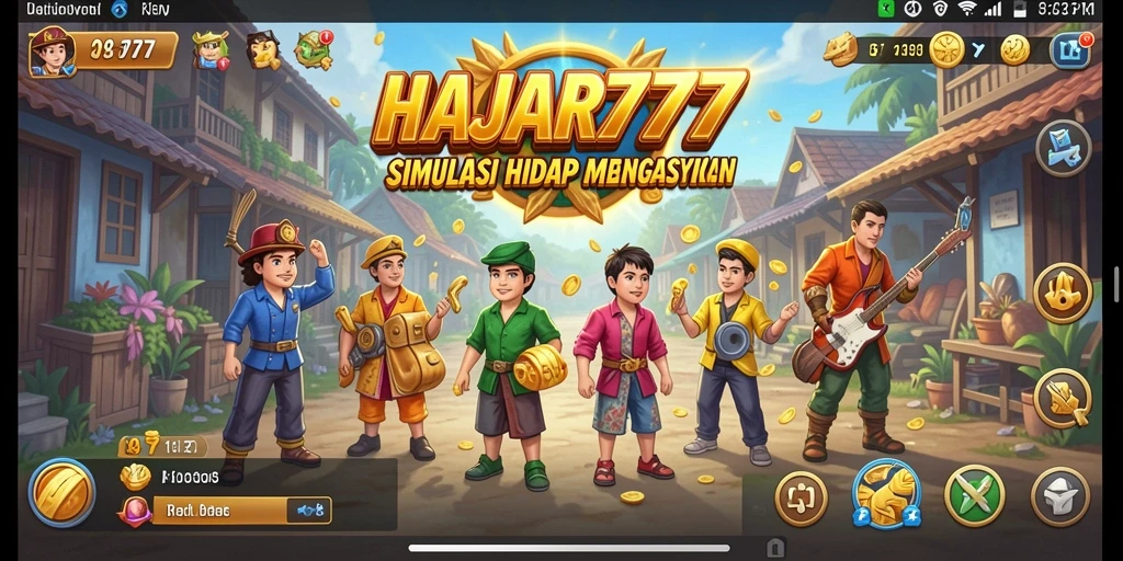 Tangkapan layar utama menampilkan gameplay menarik HAJAR777.