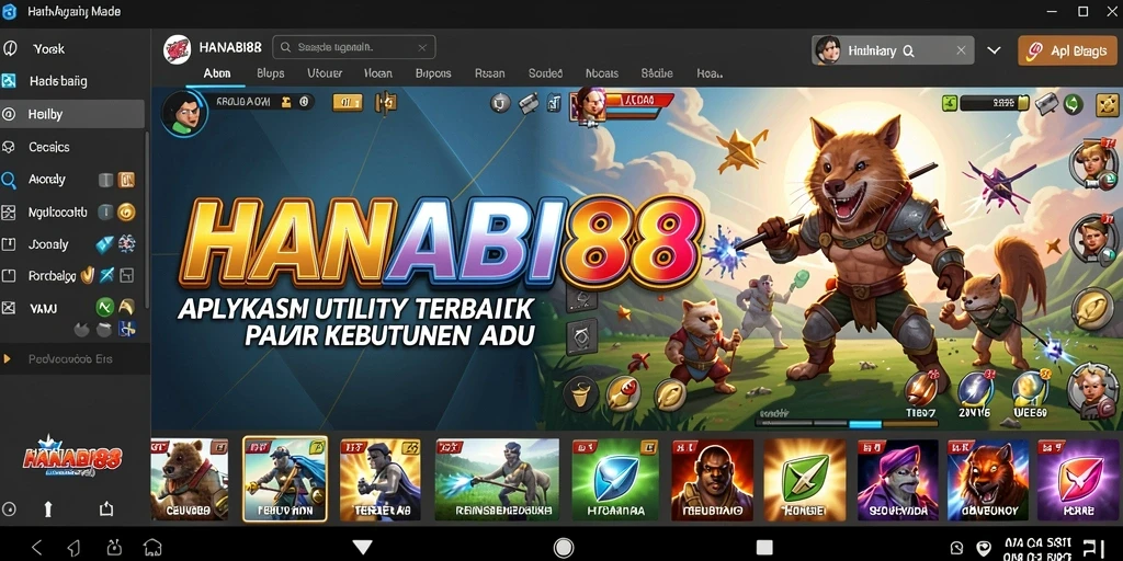 Tampilan antarmuka pengguna HANABI88 yang intuitif dan menyenangkan.