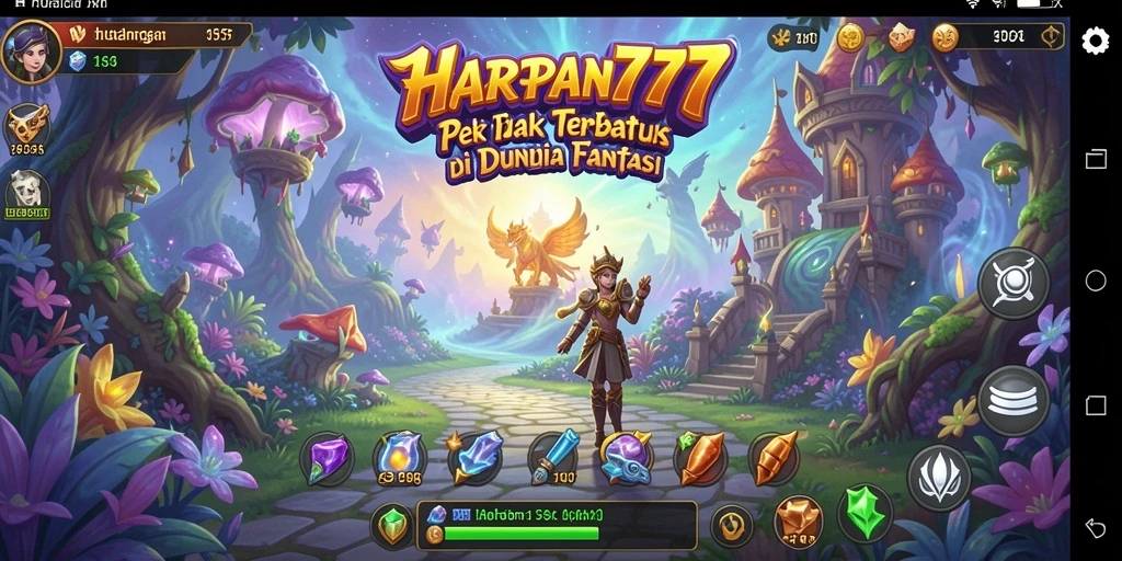 Screenshot gameplay RPG HARAPAN777 menunjukkan petualangan yang menegangkan.