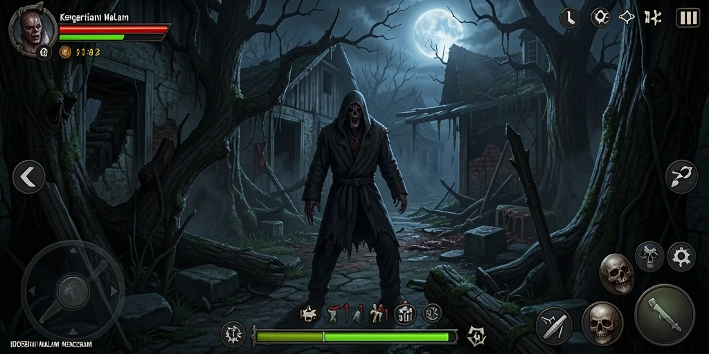Tangkapan layar gameplay ID098 menampilkan suasana mencekam dan menegangkan.