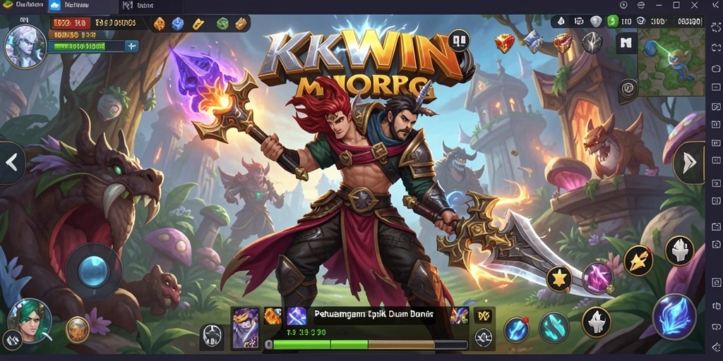 Gameplay mendebarkan di dunia fantastis KKWIN.