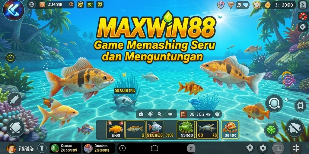 Screenshot gameplay MAXWIN88 yang menampilkan aksi memancing seru.