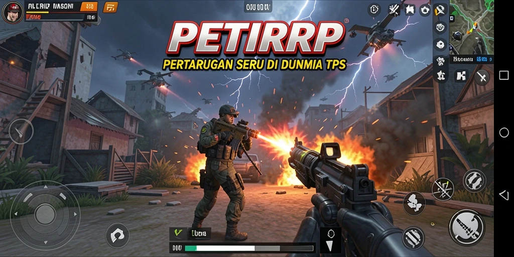 Tampilan gameplay PETIRRP yang mendebarkan dan penuh aksi.
