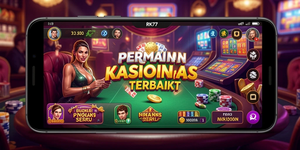 Menampilkan gameplay mendebarkan dari RK77 di kasino.