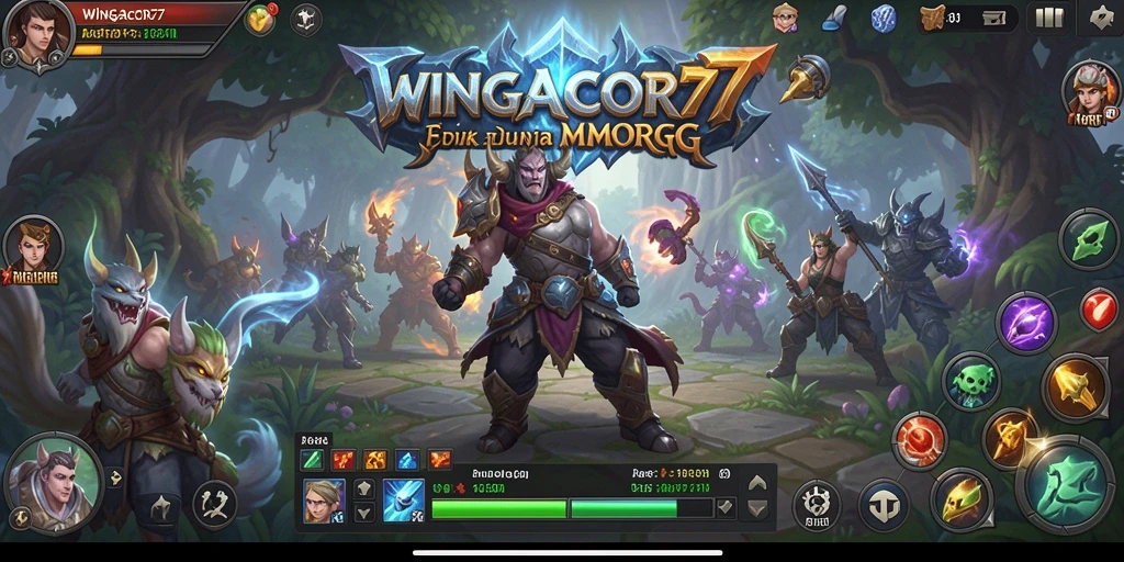 Tangkapan layar menampilkan pertempuran seru di WINGACOR77 dengan grafis yang menawan.