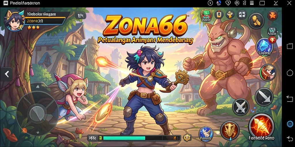 Screenshot utama ZONA66 menampilkan gameplay Anime yang menawan.